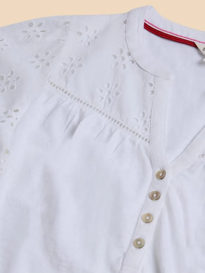 White Stuff TOPS and TEES BELLA BRODERIE MIX TOP Brilliant White 8211 Women White Stuff TOPS and TEES BELLA BRODERIE MIX TOP Brilliant White 8211 Women