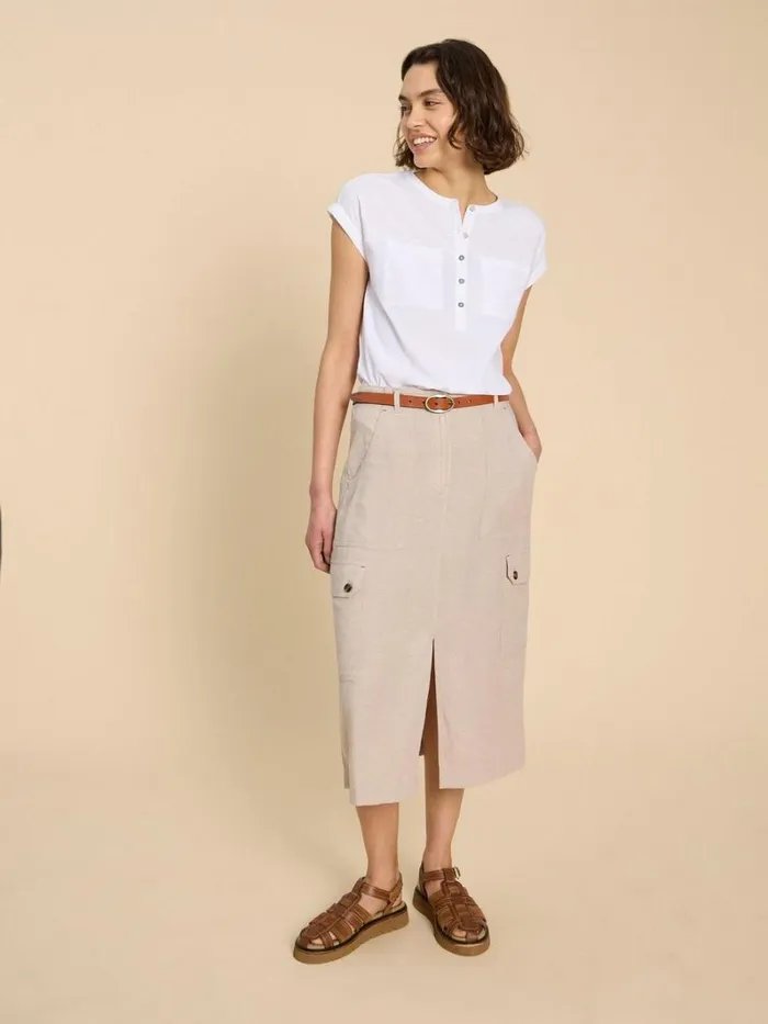White Stuff TOPS and TEES BETH JERSEY SHIRT Brilliant White 8211 Women
