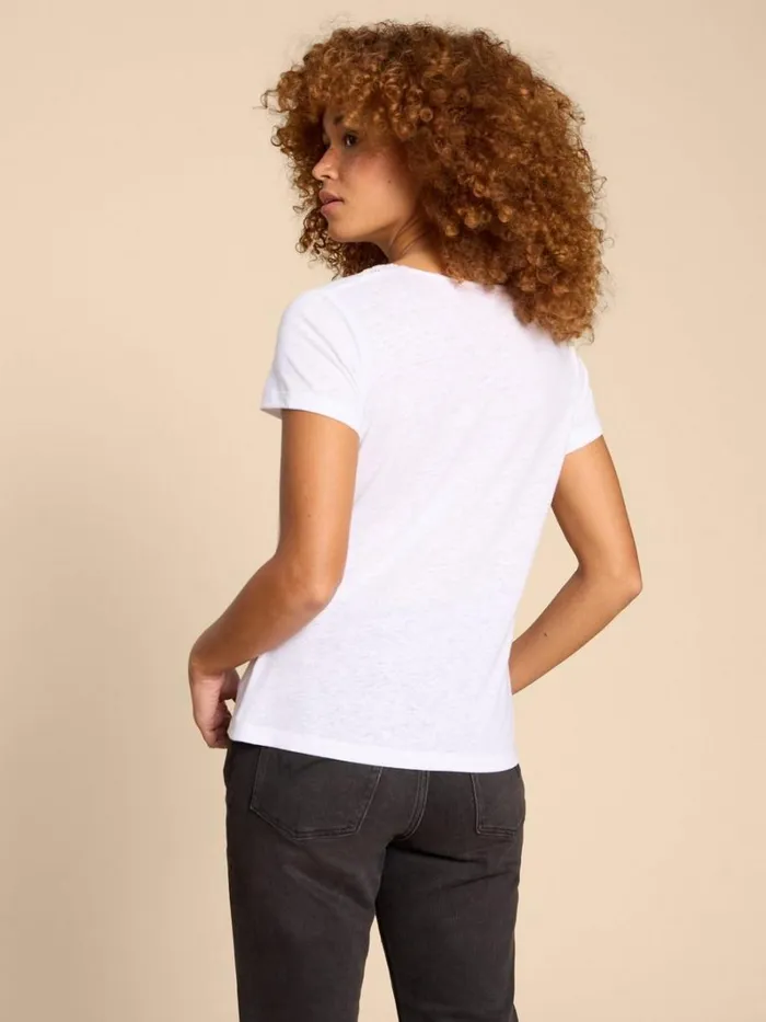 White Stuff TOPS and TEES Ellie Linen Blend Lace Tee Brilliant White 8211 Women White Stuff TOPS and TEES Ellie Linen Blend Lace Tee Brilliant White 8211 Women