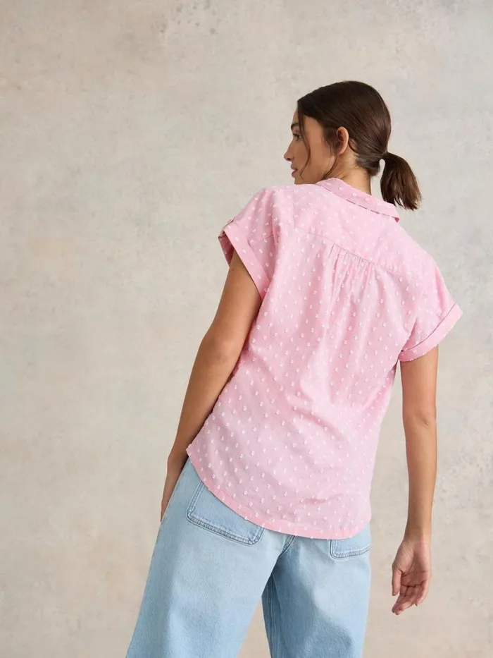 White Stuff TOPS and TEES Ellie Organic Cotton Shirt Pink Multi 8211 Women White Stuff TOPS and TEES Ellie Organic Cotton Shirt Pink Multi 8211 Women