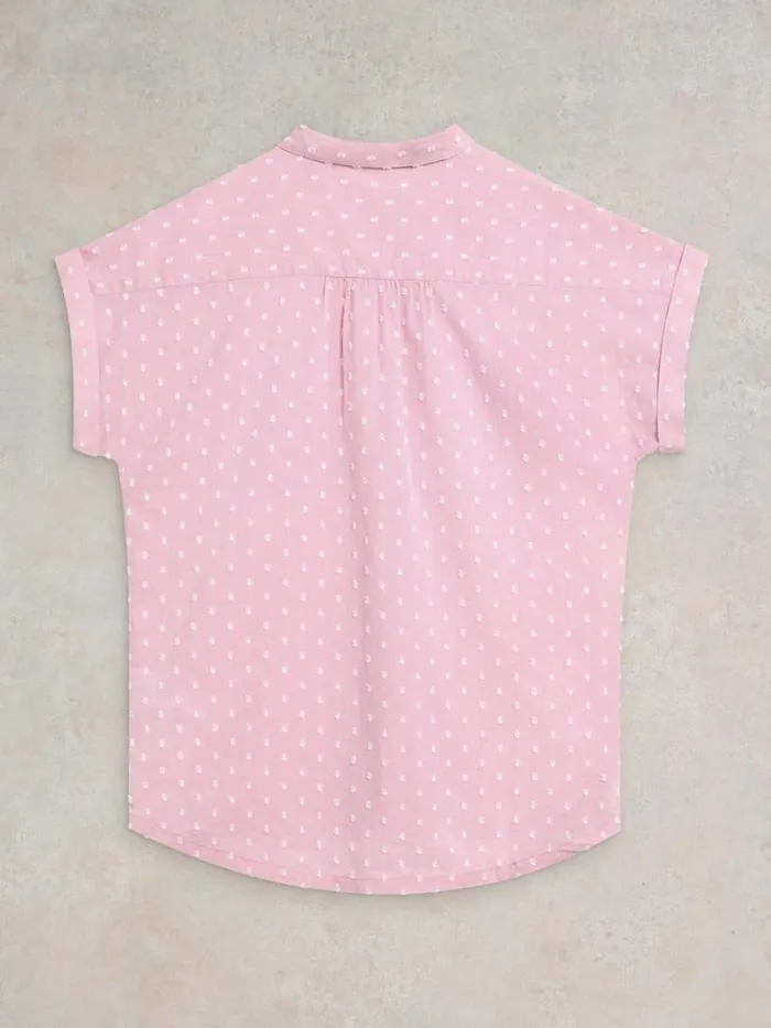 White Stuff TOPS and TEES Ellie Organic Cotton Shirt Pink Multi 8211 Women White Stuff TOPS and TEES Ellie Organic Cotton Shirt Pink Multi 8211 Women