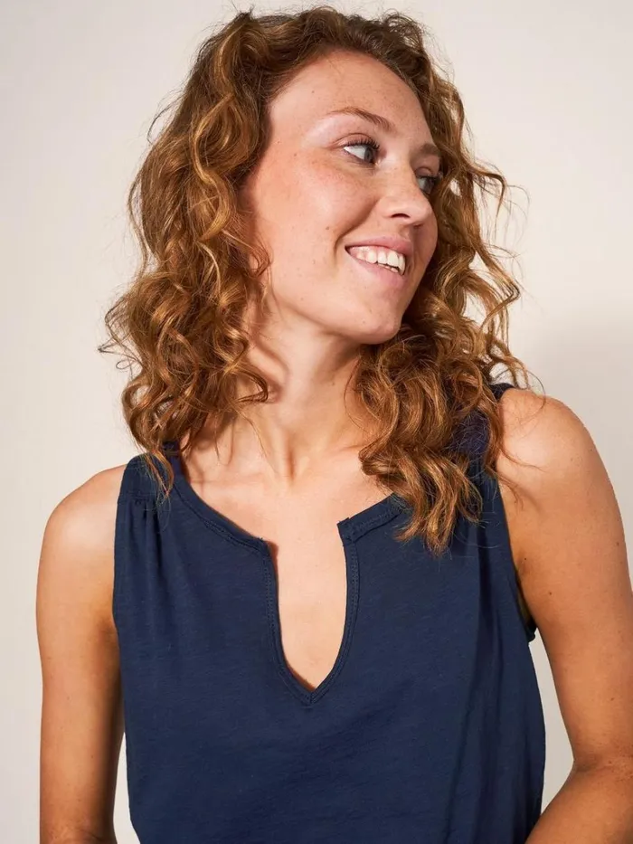 White Stuff TOPS and TEES Laila Notch Neck Vest French Navy 8211 Women White Stuff TOPS and TEES Laila Notch Neck Vest French Navy 8211 Women
