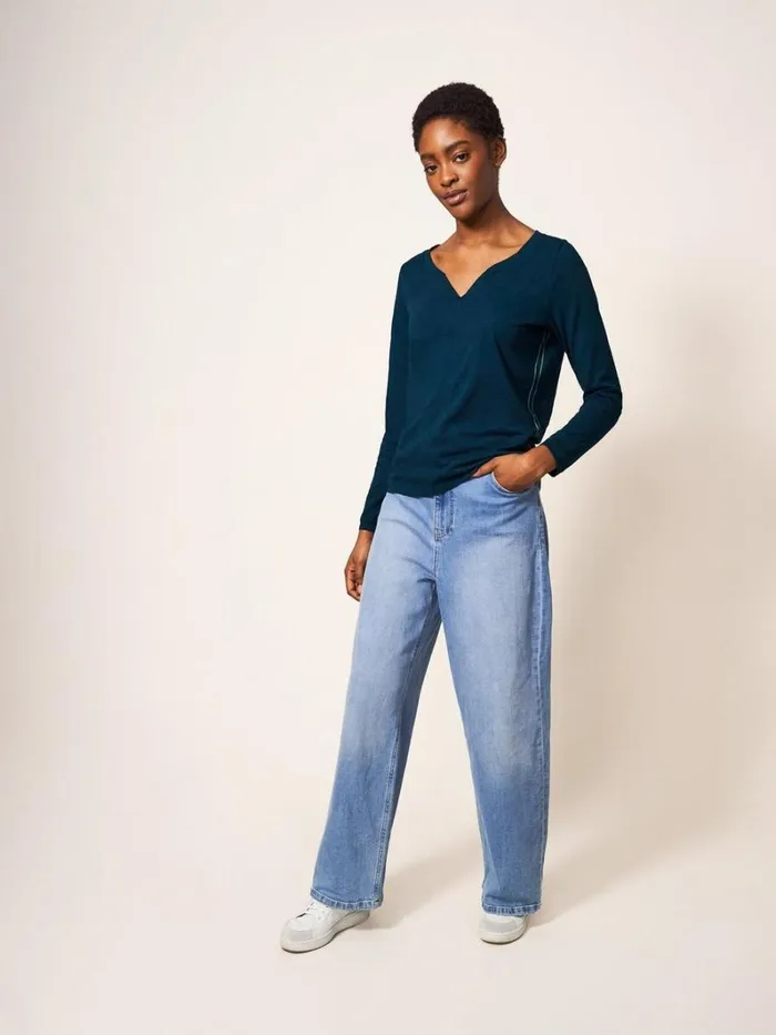 White Stuff TOPS and TEES Nelly LS Tee Dark Navy 8211 Women