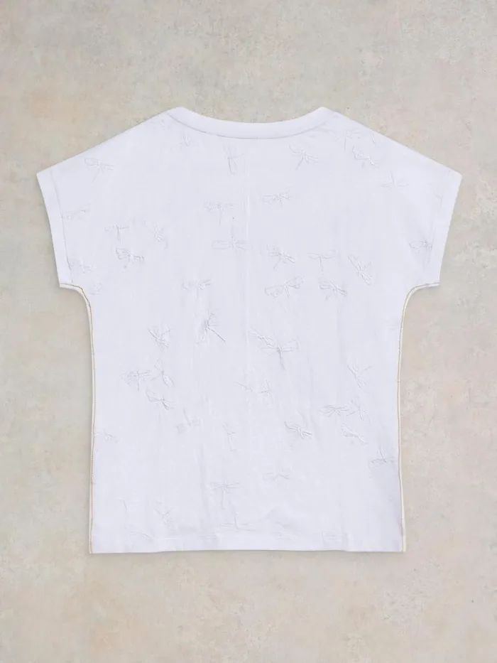 White Stuff TOPS and TEES NELLY NOTCH NECK EMBROIDERED TEE Brilliant White 8211 Women White Stuff TOPS and TEES NELLY NOTCH NECK EMBROIDERED TEE Brilliant White 8211 Women