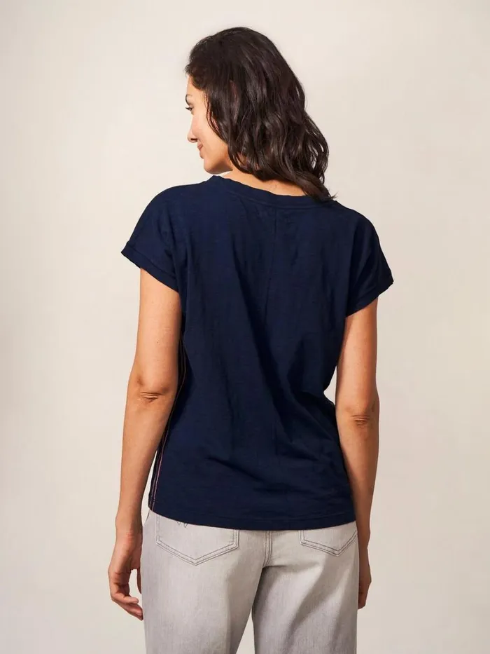 White Stuff TOPS and TEES Nelly Notch Neck Tee Dark Navy 8211 Women White Stuff TOPS and TEES Nelly Notch Neck Tee Dark Navy 8211 Women