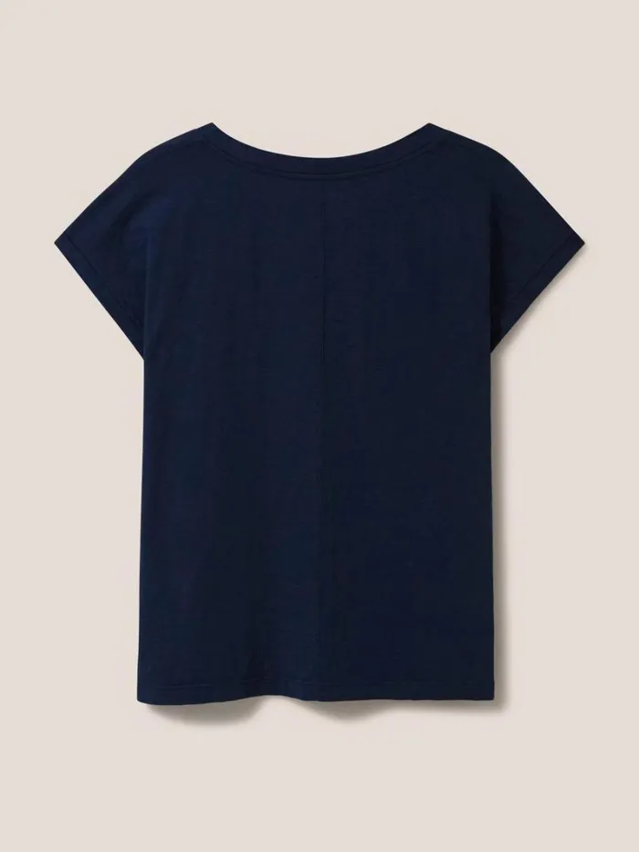 White Stuff TOPS and TEES Nelly Notch Neck Tee Dark Navy 8211 Women White Stuff TOPS and TEES Nelly Notch Neck Tee Dark Navy 8211 Women
