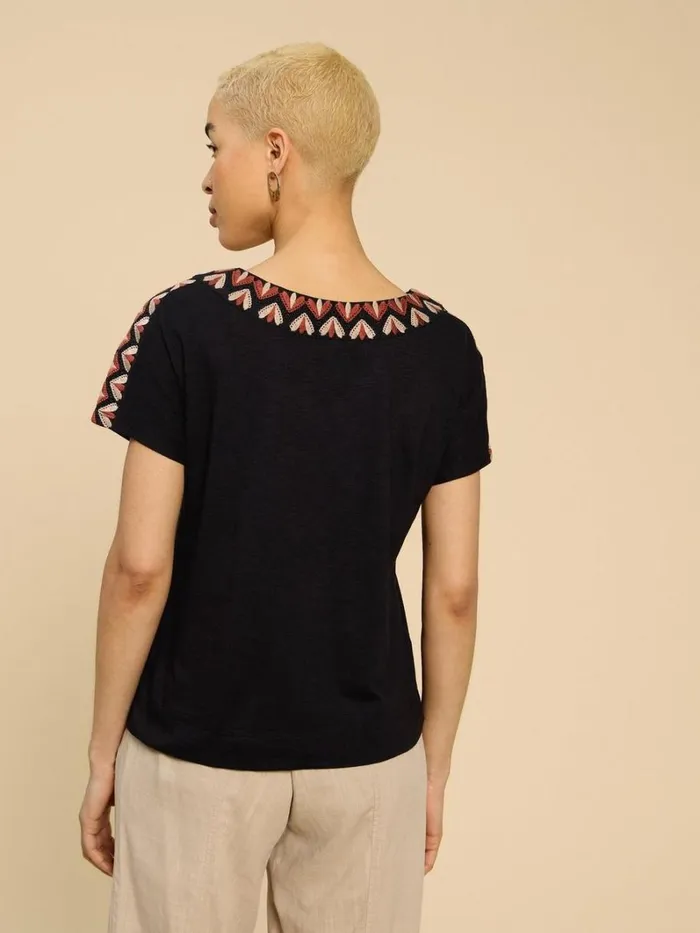 White Stuff TOPS and TEES NEVA EMBROIDERED TOP Black Multi 8211 Women White Stuff TOPS and TEES NEVA EMBROIDERED TOP Black Multi 8211 Women