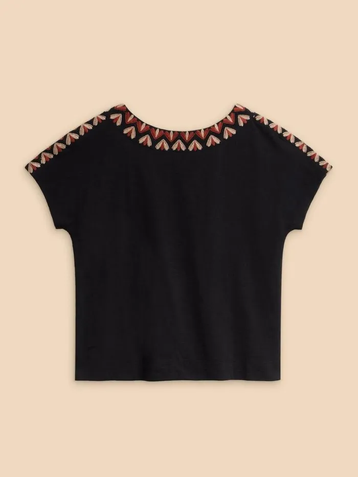 White Stuff TOPS and TEES NEVA EMBROIDERED TOP Black Multi 8211 Women White Stuff TOPS and TEES NEVA EMBROIDERED TOP Black Multi 8211 Women