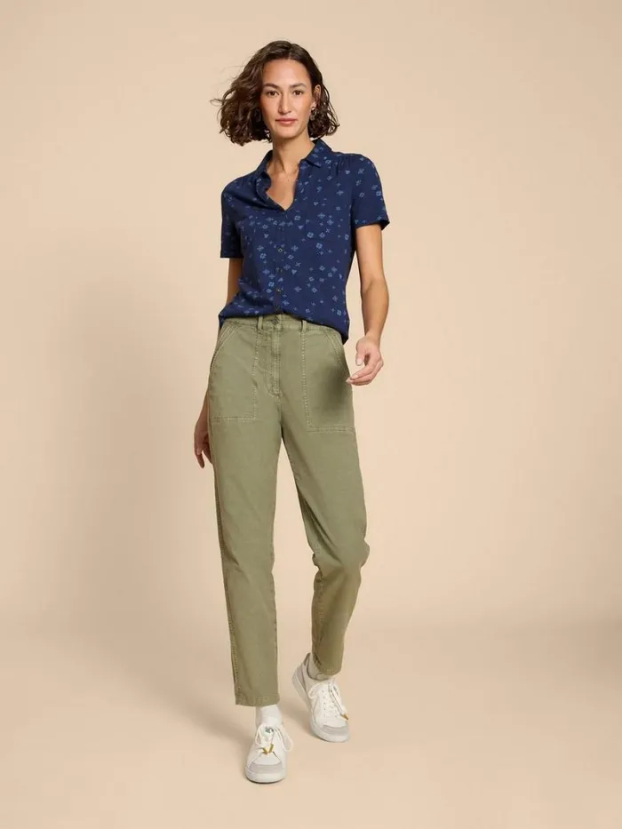 White Stuff TOPS and TEES PENNY POCKET SHIRT Navy Print 8211 Women