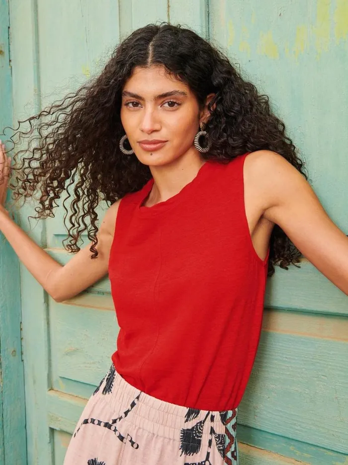 White Stuff TOPS and TEES RYLEE LINEN VEST Bright Red 8211 Women White Stuff TOPS and TEES RYLEE LINEN VEST Bright Red 8211 Women