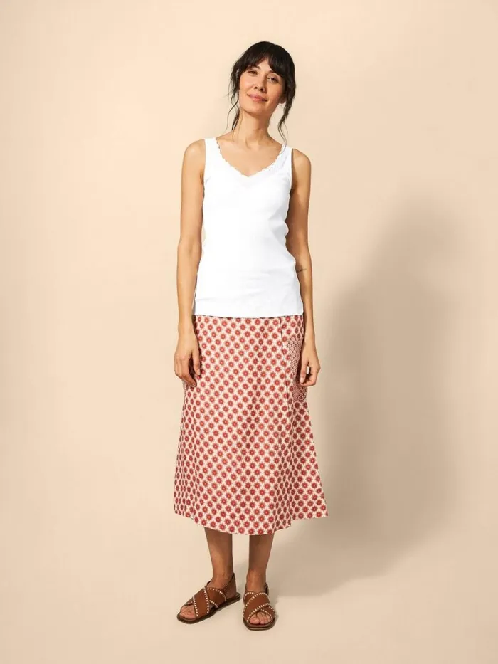 White Stuff TOPS and TEES SEABREEZE VEST V NECK Brilliant White 8211 Women