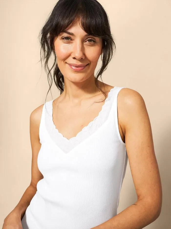 White Stuff TOPS and TEES SEABREEZE VEST V NECK Brilliant White 8211 Women White Stuff TOPS and TEES SEABREEZE VEST V NECK Brilliant White 8211 Women