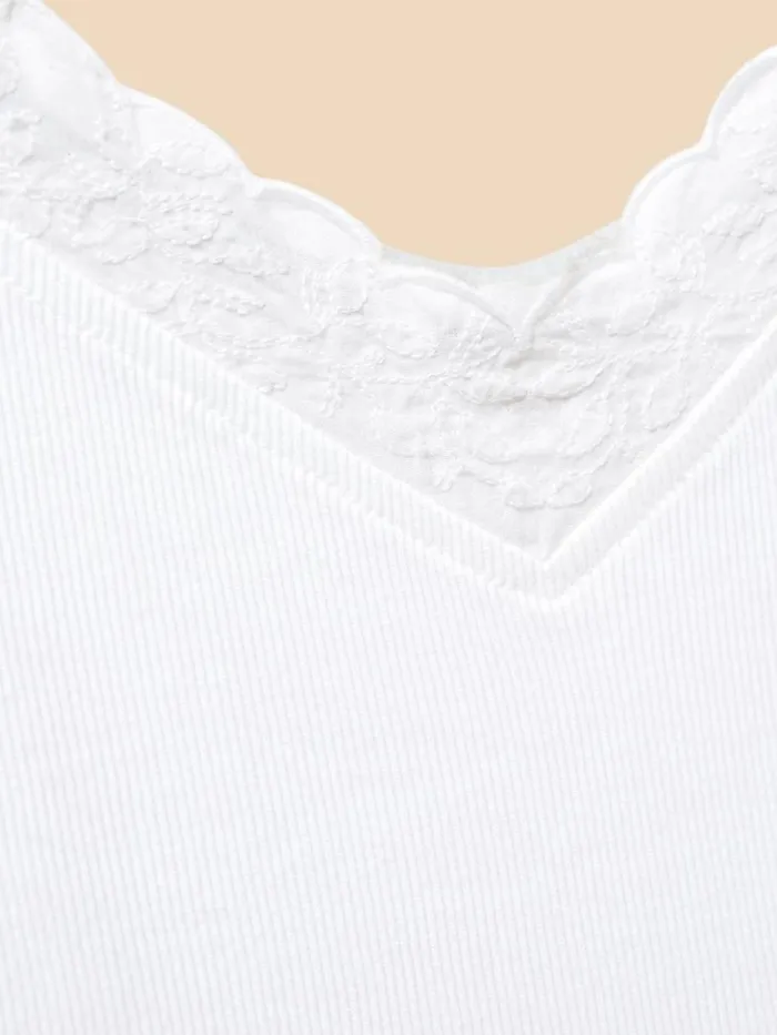 White Stuff TOPS and TEES SEABREEZE VEST V NECK Brilliant White 8211 Women White Stuff TOPS and TEES SEABREEZE VEST V NECK Brilliant White 8211 Women