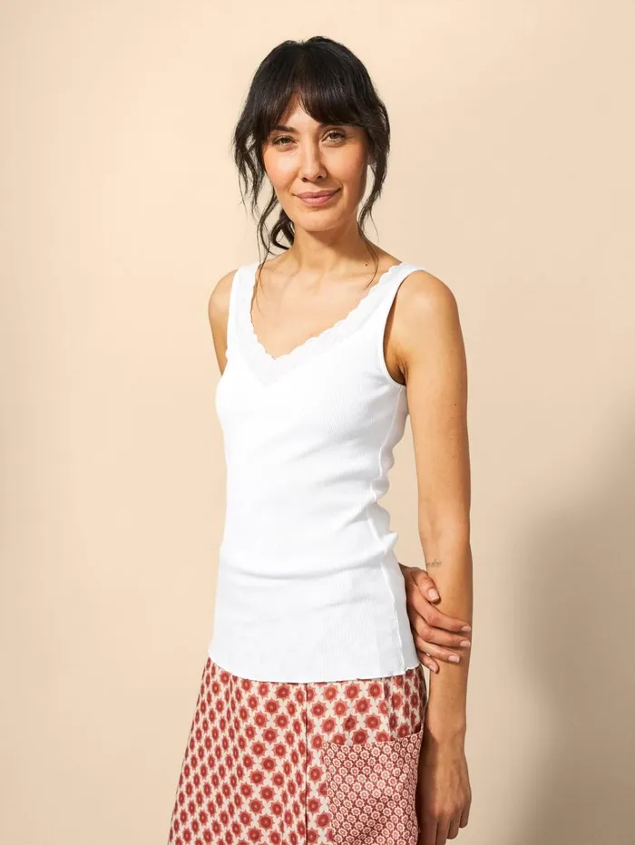 White Stuff TOPS and TEES SEABREEZE VEST V NECK Brilliant White 8211 Women White Stuff TOPS and TEES SEABREEZE VEST V NECK Brilliant White 8211 Women