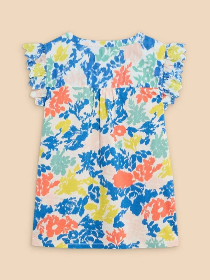 White Stuff TOPS and TEES TESSA WOVEN FRILL TOP White Print 8211 Women White Stuff TOPS and TEES TESSA WOVEN FRILL TOP White Print 8211 Women