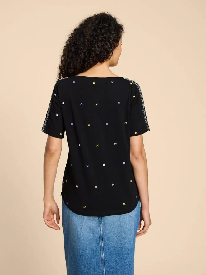 White Stuff TOPS and TEES WINNIE EMBROIDERED TOP Black Multi 8211 Women White Stuff TOPS and TEES WINNIE EMBROIDERED TOP Black Multi 8211 Women