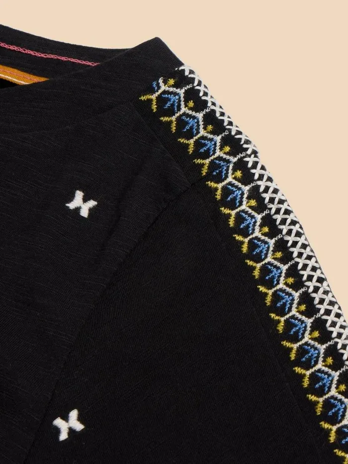 White Stuff TOPS and TEES WINNIE EMBROIDERED TOP Black Multi 8211 Women White Stuff TOPS and TEES WINNIE EMBROIDERED TOP Black Multi 8211 Women