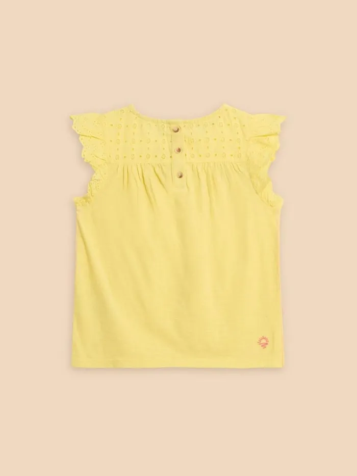 White Stuff TOPS Broderie Top Bright Yellow 8211 Kids White Stuff TOPS Broderie Top Bright Yellow 8211 Kids