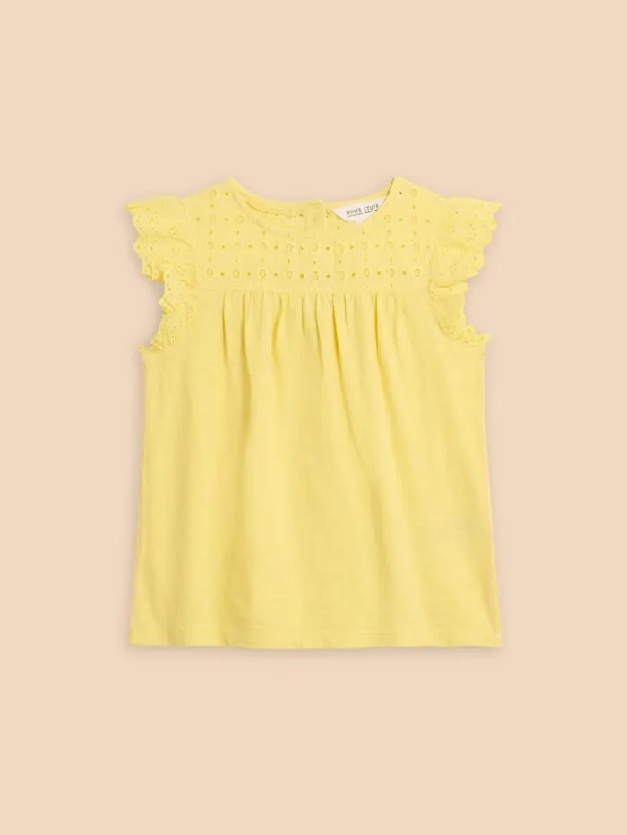 White Stuff TOPS Broderie Top Bright Yellow 8211 Kids White Stuff TOPS Broderie Top Bright Yellow 8211 Kids