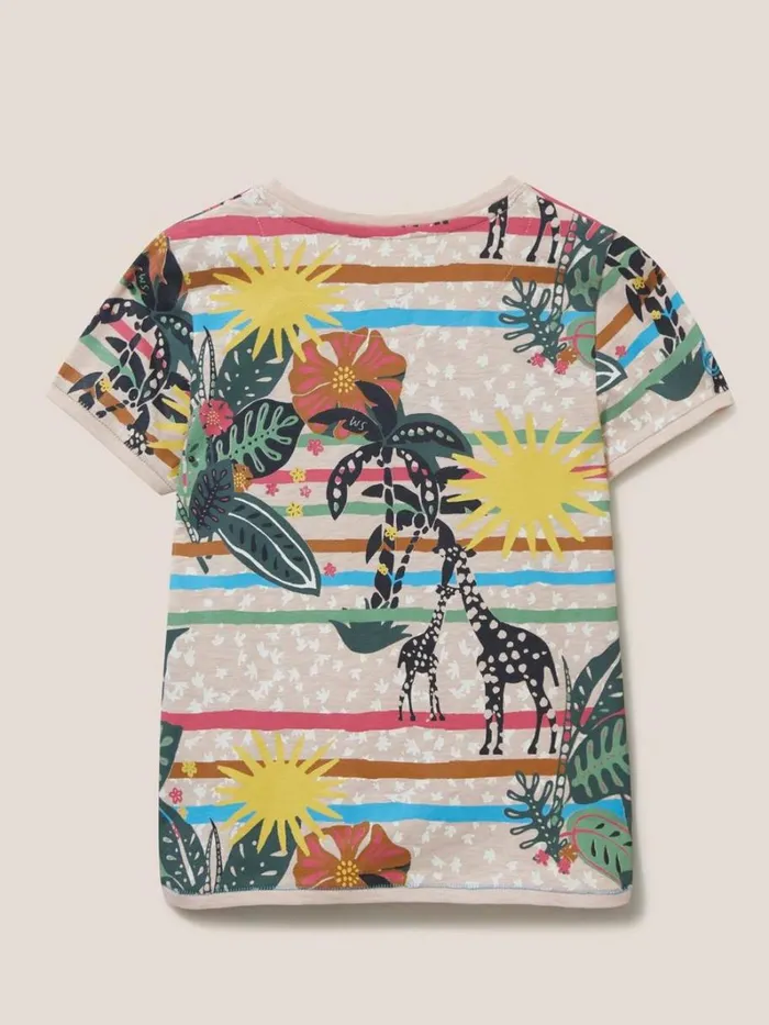 White Stuff TOPS Casey Printed SS T Shirt Natural Multi 8211 Kids White Stuff TOPS Casey Printed SS T Shirt Natural Multi 8211 Kids