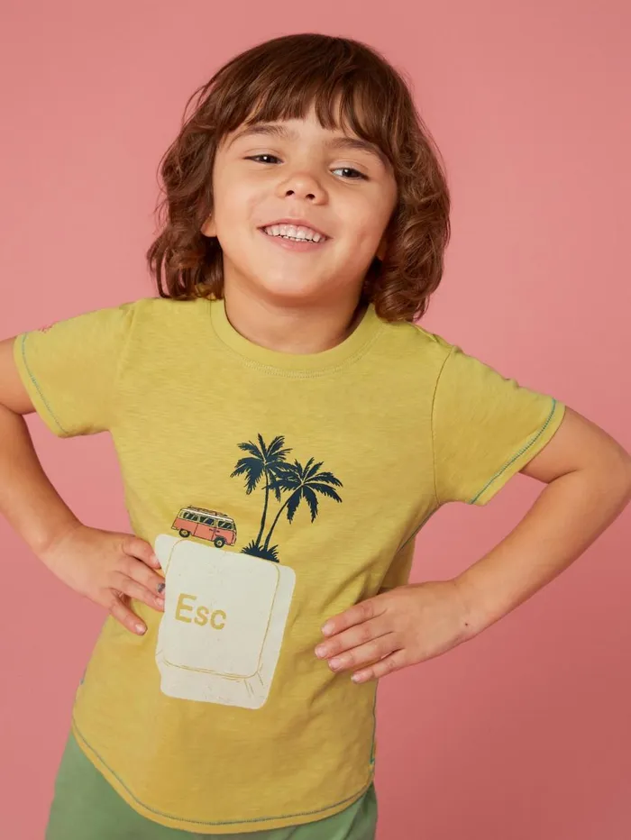 White Stuff TOPS Escape Graphic T Shirt Yellow Print 8211 Kids White Stuff TOPS Escape Graphic T Shirt Yellow Print 8211 Kids