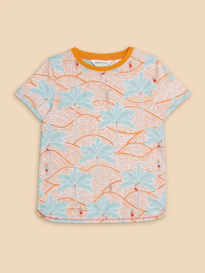 White Stuff TOPS Palm Tree Printed SS Tee Orange Multi 8211 Kids White Stuff TOPS Palm Tree Printed SS Tee Orange Multi 8211 Kids