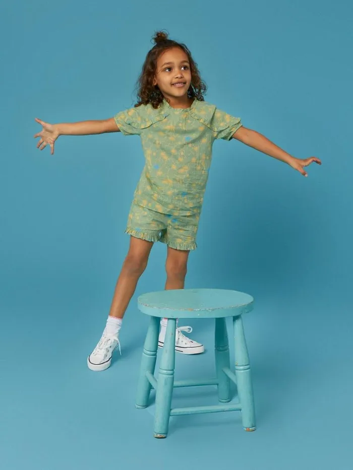 White Stuff TOPS Printed Woven Top Green Multi 8211 Kids