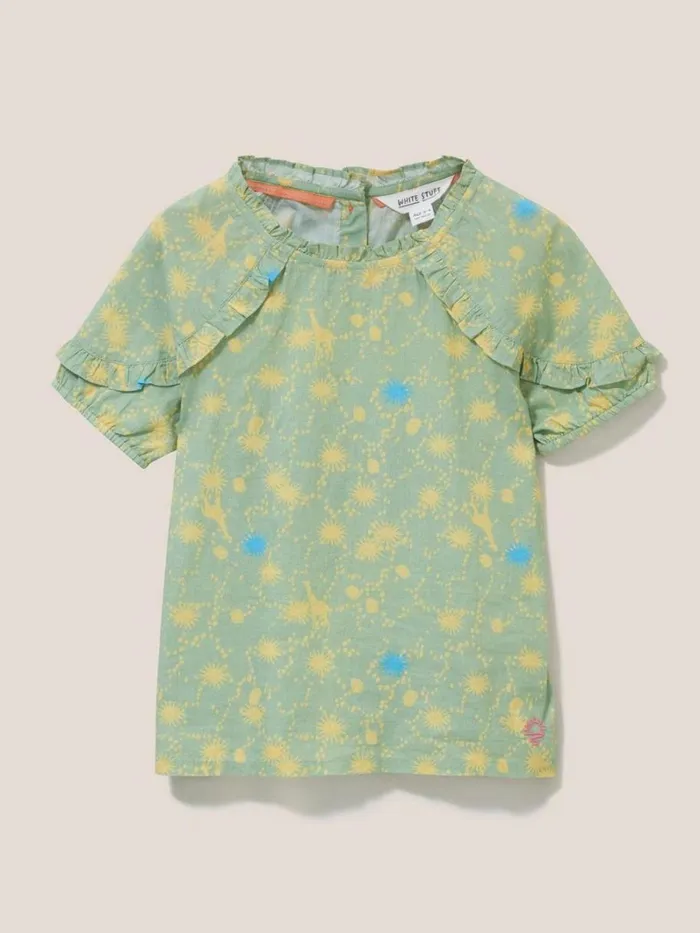 White Stuff TOPS Printed Woven Top Green Multi 8211 Kids White Stuff TOPS Printed Woven Top Green Multi 8211 Kids