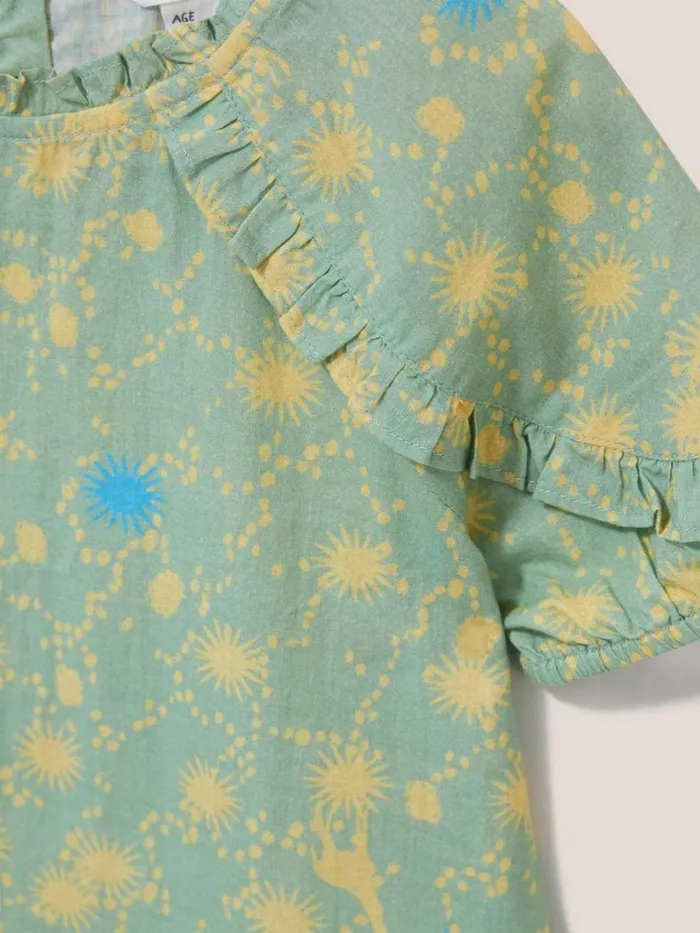 White Stuff TOPS Printed Woven Top Green Multi 8211 Kids White Stuff TOPS Printed Woven Top Green Multi 8211 Kids