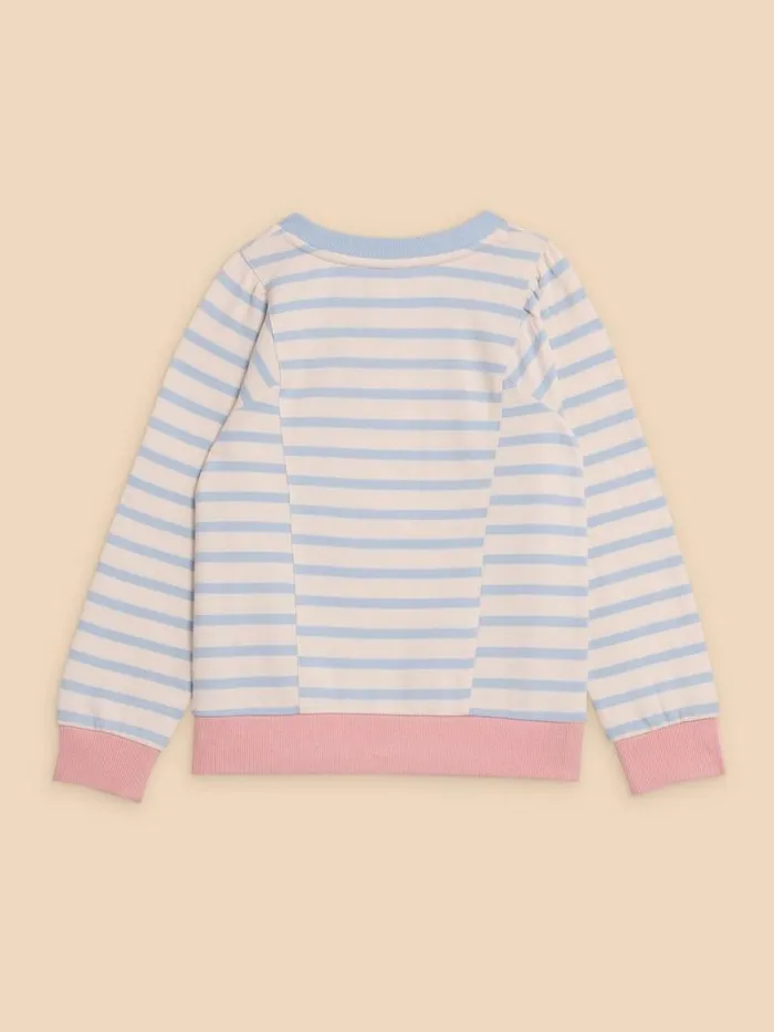 White Stuff TOPS Striped Crew Sweat Blue Multi 8211 Kids White Stuff TOPS Striped Crew Sweat Blue Multi 8211 Kids