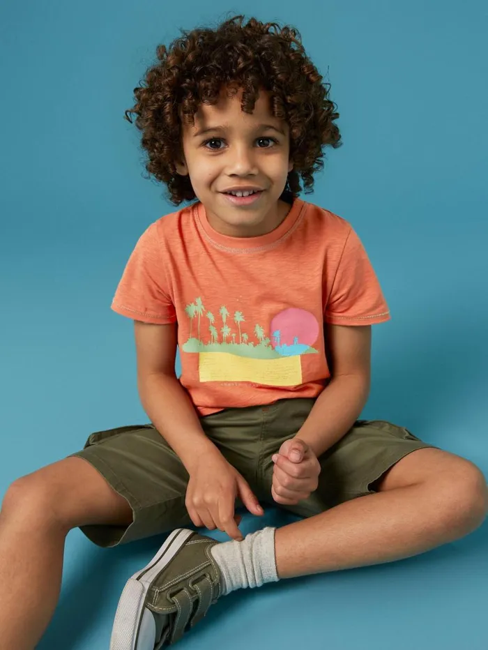 White Stuff TOPS Sunset Graphic T Shirt Dark Coral 8211 Kids White Stuff TOPS Sunset Graphic T Shirt Dark Coral 8211 Kids