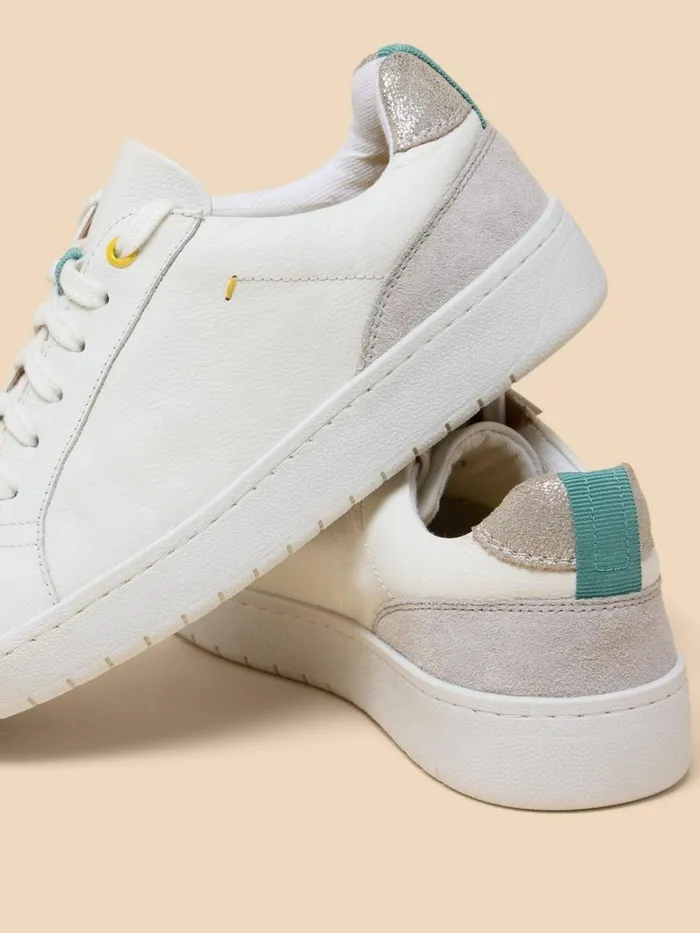 White Stuff TRAINERS Lily Leather Suede Trainer White Multi 8211 Women White Stuff TRAINERS Lily Leather Suede Trainer White Multi 8211 Women