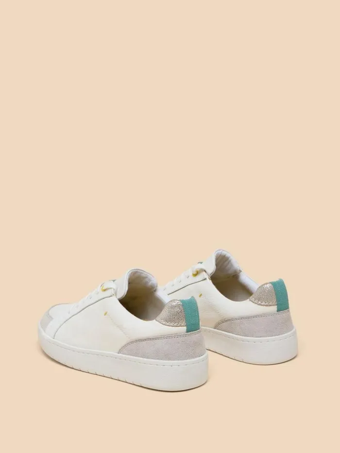 White Stuff TRAINERS Lily Leather Suede Trainer White Multi 8211 Women White Stuff TRAINERS Lily Leather Suede Trainer White Multi 8211 Women