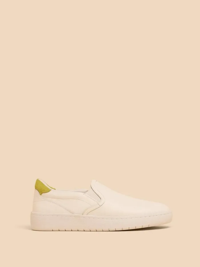 White Stuff TRAINERS Primrose Leather Slip On Brilliant White 8211 Women