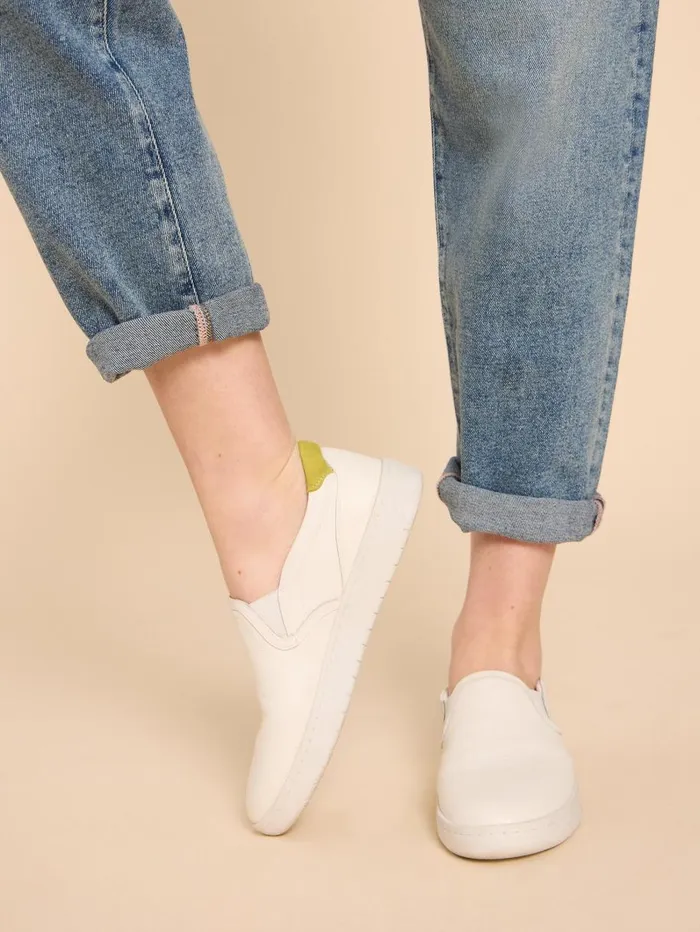 White Stuff TRAINERS Primrose Leather Slip On Brilliant White 8211 Women White Stuff TRAINERS Primrose Leather Slip On Brilliant White 8211 Women