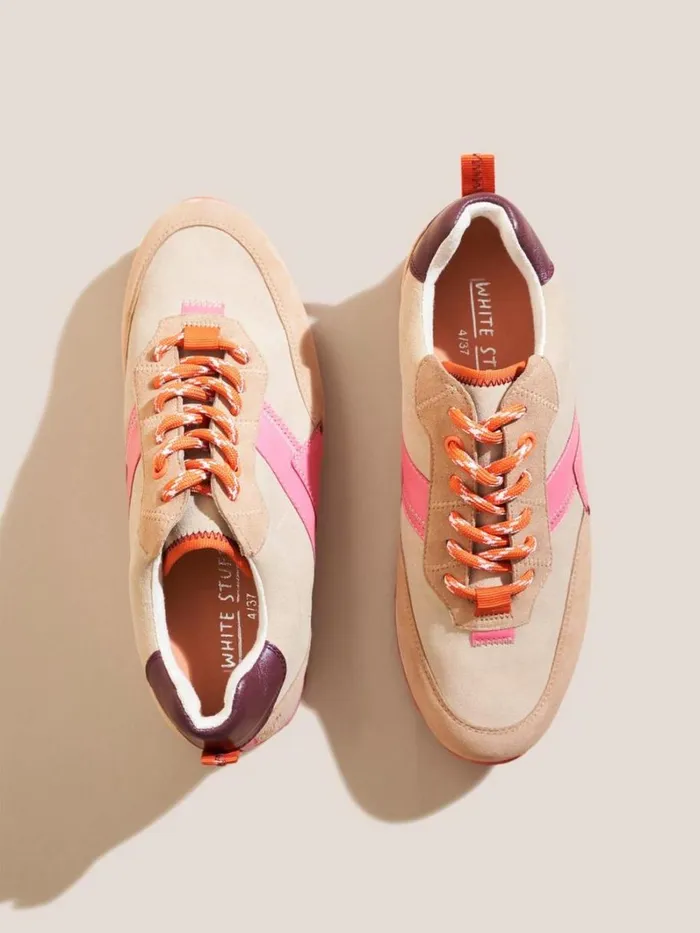 White Stuff TRAINERS Retro Sports Trainers Natural Multi 8211 Women White Stuff TRAINERS Retro Sports Trainers Natural Multi 8211 Women