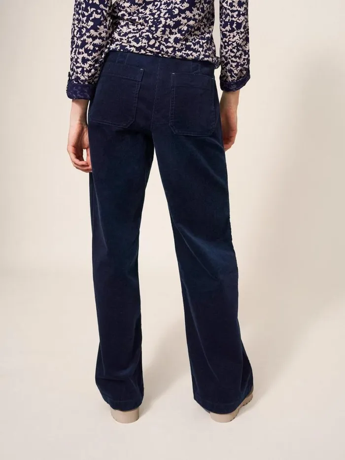 White Stuff TROUSERS Belle Cord Wide Leg Dark Navy 8211 Women White Stuff TROUSERS Belle Cord Wide Leg Dark Navy 8211 Women