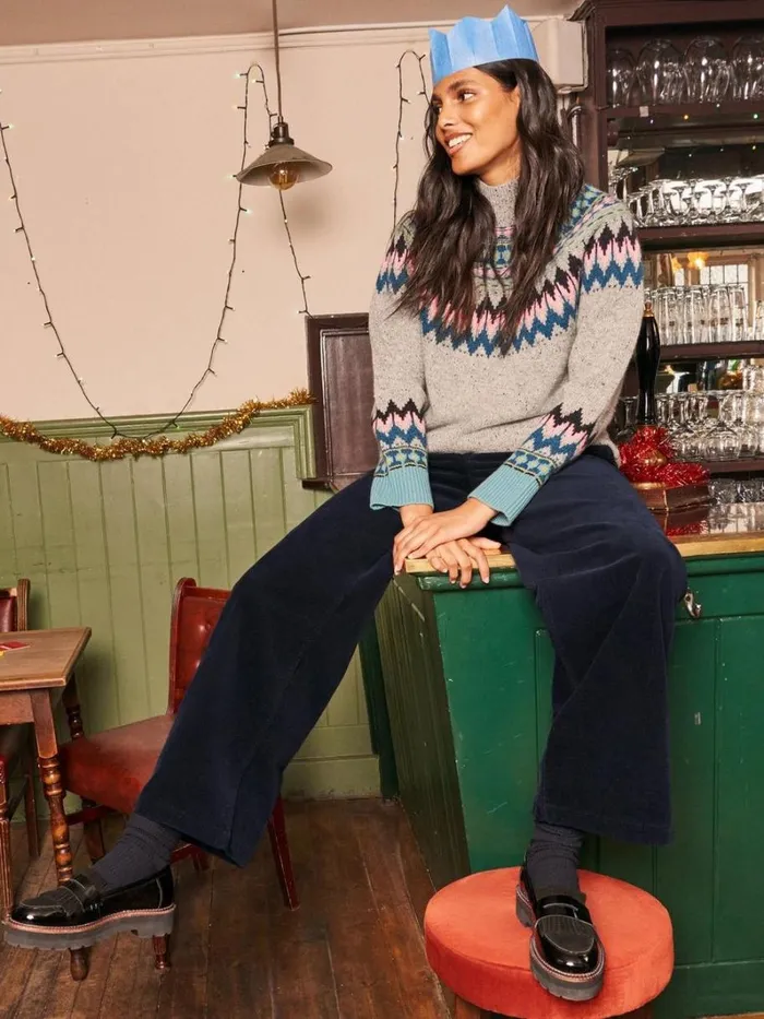 White Stuff TROUSERS Belle Cord Wide Leg Dark Navy 8211 Women White Stuff TROUSERS Belle Cord Wide Leg Dark Navy 8211 Women