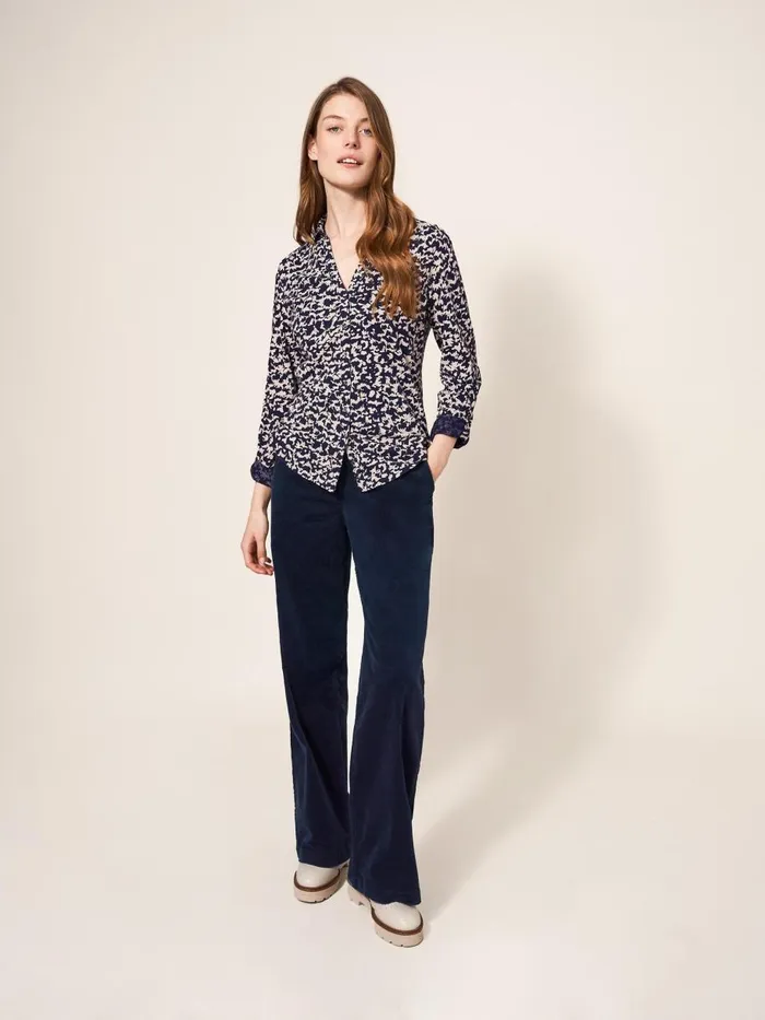 White Stuff TROUSERS Belle Cord Wide Leg Dark Navy 8211 Women White Stuff TROUSERS Belle Cord Wide Leg Dark Navy 8211 Women