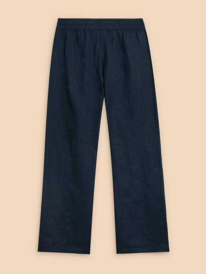 White Stuff TROUSERS Belle Linen Blend Wide Trouser Dark Navy 8211 Women White Stuff TROUSERS Belle Linen Blend Wide Trouser Dark Navy 8211 Women