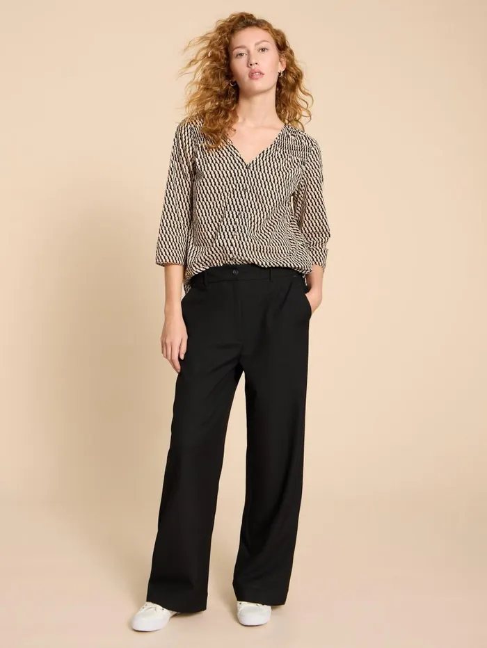 White Stuff TROUSERS Belle Wide Leg Trouser Pure Black 8211 Women White Stuff TROUSERS Belle Wide Leg Trouser Pure Black 8211 Women