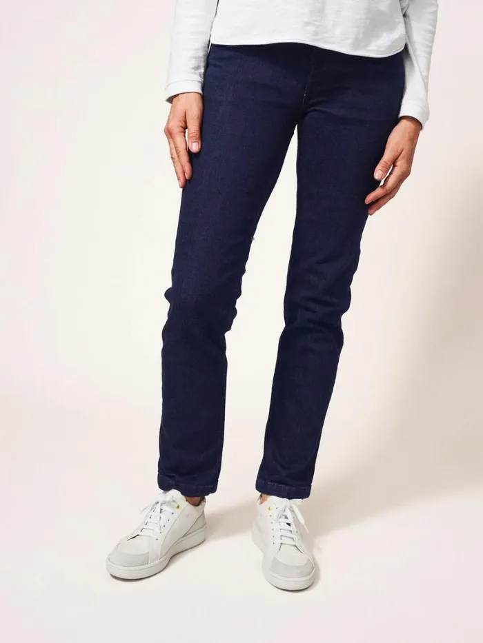 White Stuff TROUSERS Brooke Straight Jeans Dk Denim 8211 Women