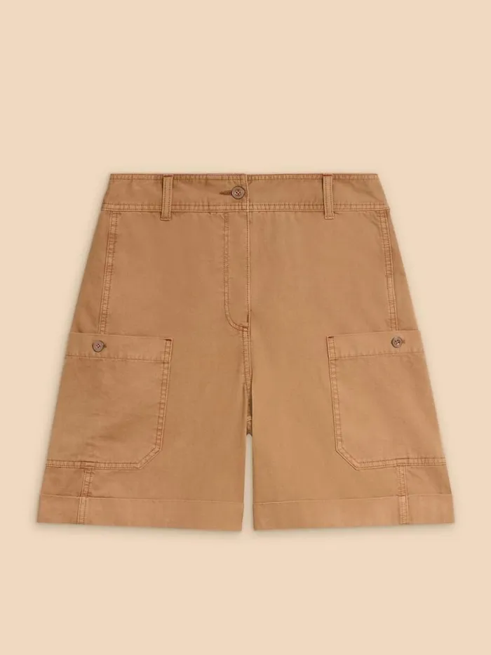 White Stuff TROUSERS Carlie Cargo Shorts Dark Natural 8211 Women White Stuff TROUSERS Carlie Cargo Shorts Dark Natural 8211 Women