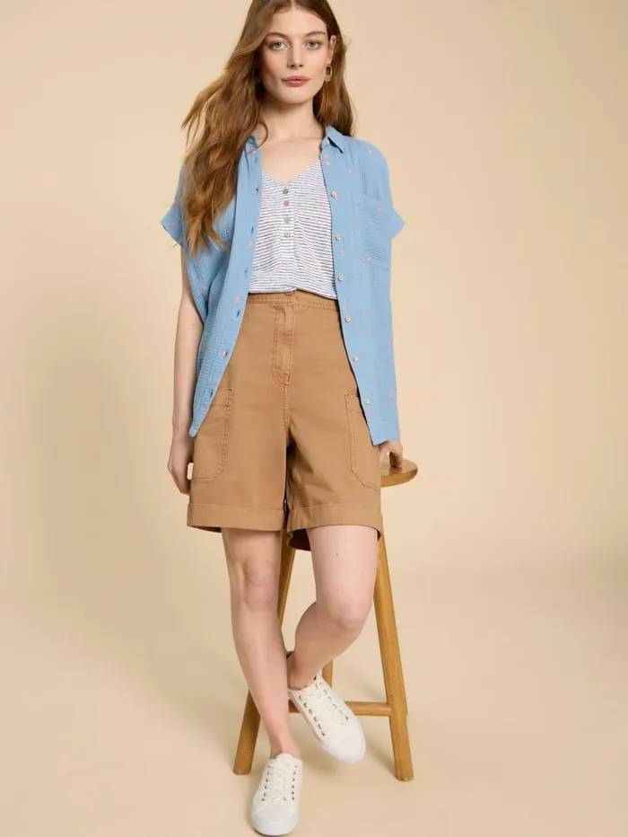 White Stuff TROUSERS Carlie Cargo Shorts Dark Natural 8211 Women White Stuff TROUSERS Carlie Cargo Shorts Dark Natural 8211 Women