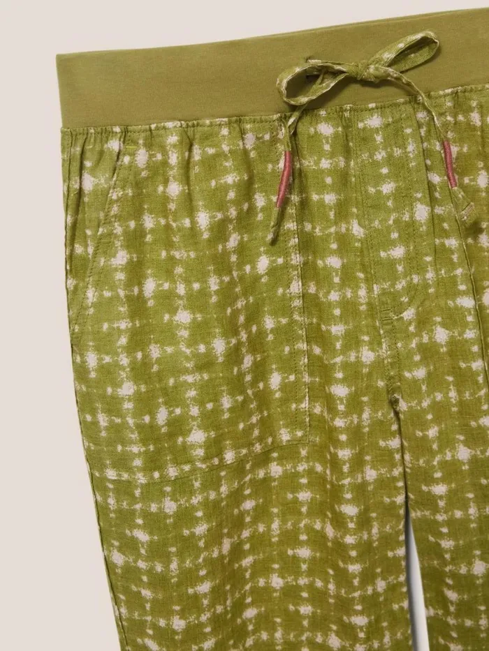 White Stuff TROUSERS Effie Linen Trouser Green Print 8211 Women White Stuff TROUSERS Effie Linen Trouser Green Print 8211 Women