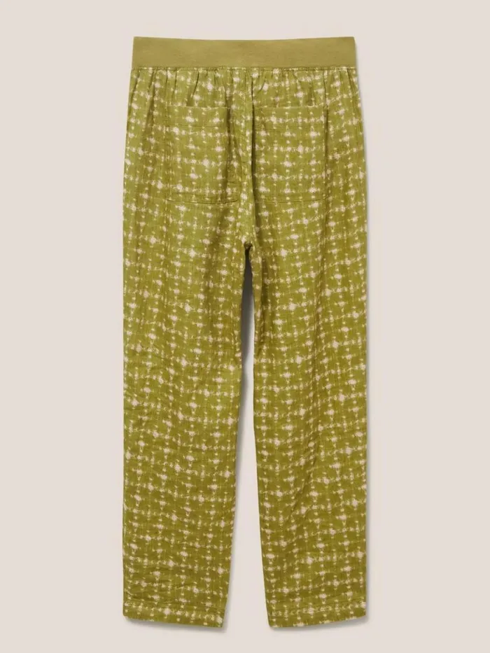 White Stuff TROUSERS Effie Linen Trouser Green Print 8211 Women White Stuff TROUSERS Effie Linen Trouser Green Print 8211 Women