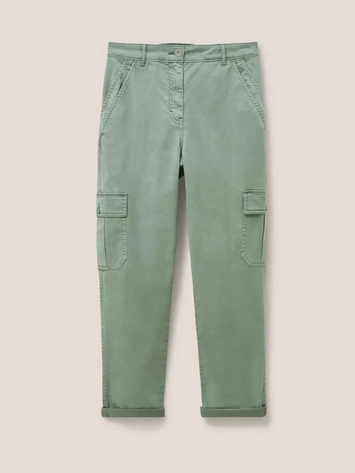 White Stuff TROUSERS Everleigh Cargo Trouser Mid Green 8211 Women White Stuff TROUSERS Everleigh Cargo Trouser Mid Green 8211 Women