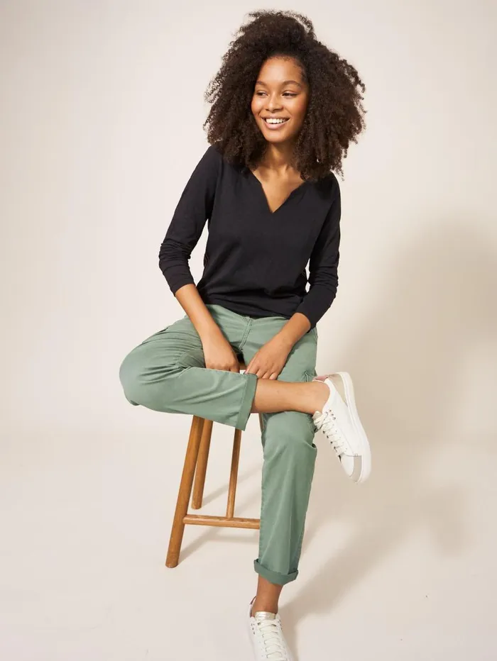 White Stuff TROUSERS Everleigh Cargo Trouser Mid Green 8211 Women White Stuff TROUSERS Everleigh Cargo Trouser Mid Green 8211 Women