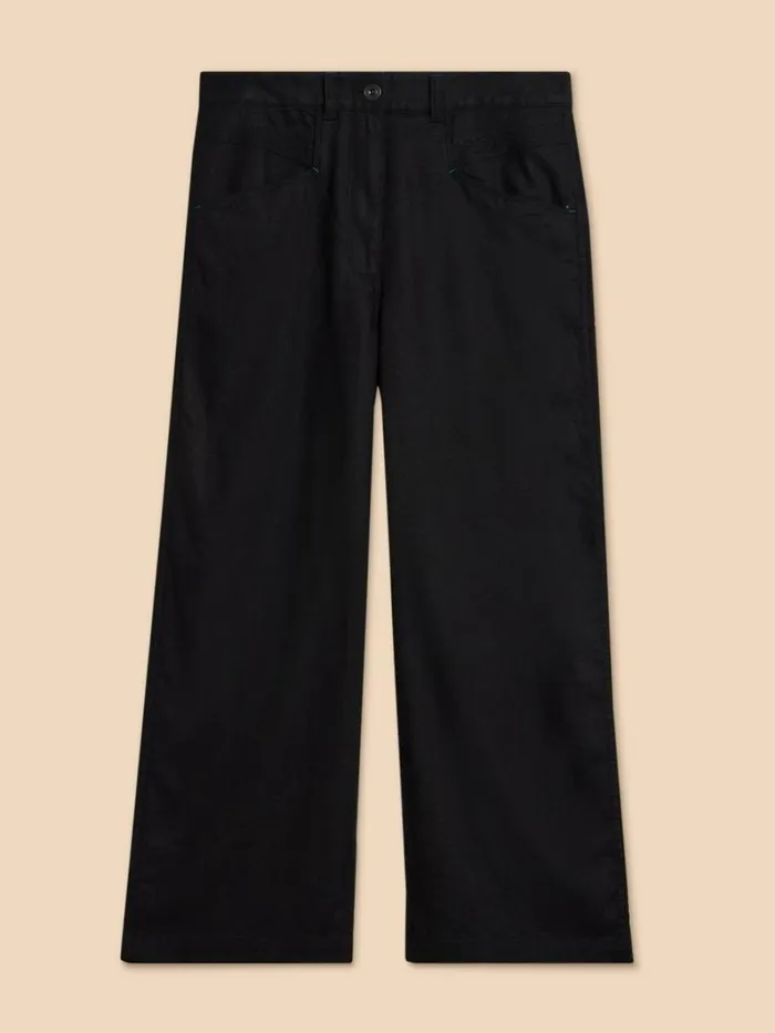 White Stuff TROUSERS Harper Linen Blend Trouser Pure Black 8211 Women White Stuff TROUSERS Harper Linen Blend Trouser Pure Black 8211 Women