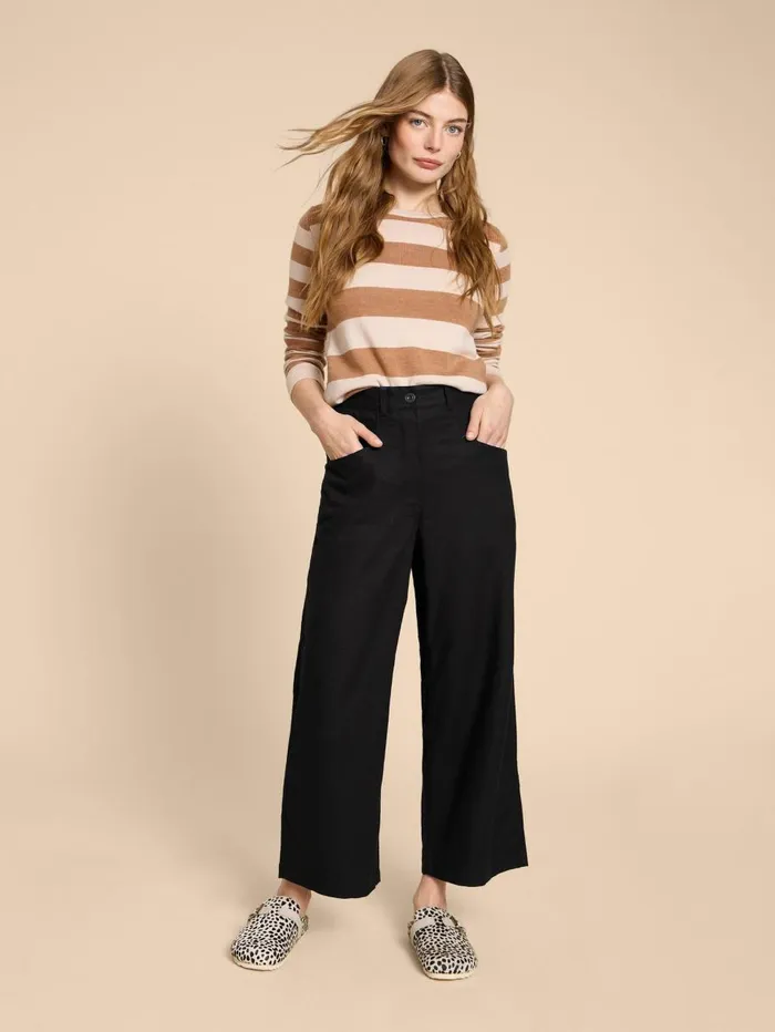 White Stuff TROUSERS Harper Linen Blend Trouser Pure Black 8211 Women White Stuff TROUSERS Harper Linen Blend Trouser Pure Black 8211 Women